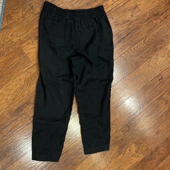 Athleta Retreat 100% Linen Ankle Black Pant Size Medium Style #851027 - Picture 11 of 12
